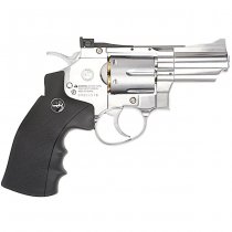 WinGun Revolver Co2 708 2.5 Inch Black Grip 6mm Version - Silver