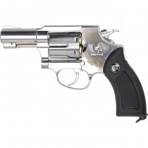 WinGun Revolver Co2 731 Sheriff M36 2.5 Inch Black Grip 6mm Version - Silver