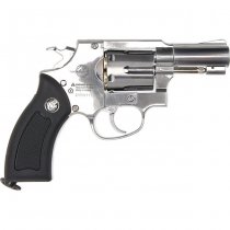 WinGun Revolver Co2 731 Sheriff M36 2.5 Inch Black Grip 6mm Version - Silver