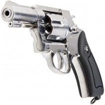 WinGun Revolver Co2 731 Sheriff M36 2.5 Inch Black Grip 6mm Version - Silver