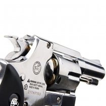 WinGun Revolver Co2 731 Sheriff M36 2.5 Inch Black Grip 6mm Version - Silver