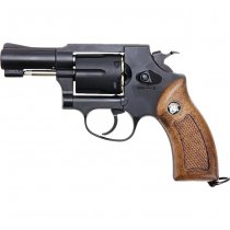 WinGun Revolver Co2 731 Sheriff M36 2.5 Inch Brown Grip 6mm Version - Black