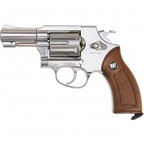 WinGun Revolver Co2 731 Sheriff M36 2.5 Inch Brown Grip - Silver