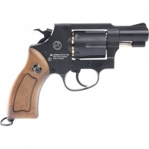 WinGun Revolver Co2 733 2 Inch Brown Grip 6mm Version - Black