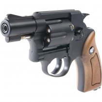WinGun Revolver Co2 733 2 Inch Brown Grip 6mm Version - Black