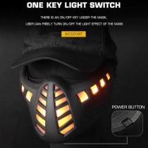 WoSport Cyberpunk LED Mask - Black