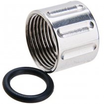 5KU Vertical Knurling Threaded Protector 14mm CCW - Silver