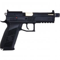 KJ Works CZ P-09 Silenced Optic Ready Co2 Blow Back Pistol - Black