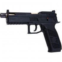 KJ Works CZ P-09 Silenced Optic Ready Co2 Blow Back Pistol - Black