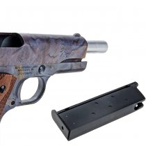 Armorer Works AO 1911 Gas Blow Back Pistol Marble Pattern & Wood Grip