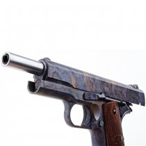 Armorer Works AO 1911 Gas Blow Back Pistol Marble Pattern & Wood Grip