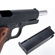 Armorer Works AO 1911 Gas Blow Back Pistol Matt Black & Wood Grip