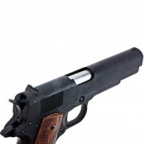 Armorer Works AO 1911 Gas Blow Back Pistol Matt Black & Wood Grip