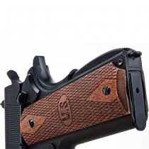 Armorer Works AO 1911 Gas Blow Back Pistol Matt Black & Wood Grip