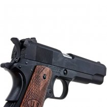 Armorer Works AO 1911 Gas Blow Back Pistol Matt Black & Wood Grip