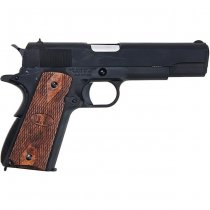 Armorer Works AO 1911 Gas Blow Back Pistol Matt Black & Wood Grip