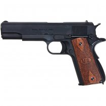 Armorer Works AO 1911 Gas Blow Back Pistol Matt Black & Wood Grip