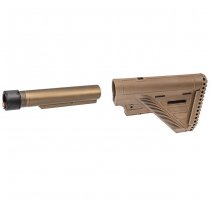 GunsModify VFC HK416A5 GBBR Slim Stock & One Piece Buffer Tube Set CNC - Dark Earth