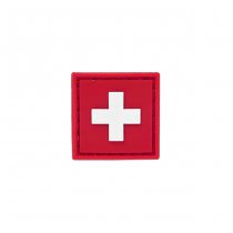 Pitchfork Swiss Flag Square Rubber Patch Small - Color