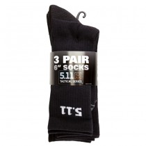 5.11 6 Inch Socks 3 Pack - Black