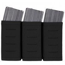 Warrior Laser Cut Triple Snap Mag Pouch 9mm - Black