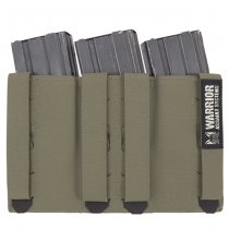 Warrior Laser Cut Triple Snap Mag Pouch 5.56mm  - Ranger Green