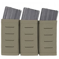 Warrior Laser Cut Triple Snap Mag Pouch 9mm - Ranger Green