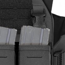 Warrior Laser Cut Detachable Front Panel Triple Snap Mag Pouch - Black