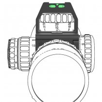 Vector Optics X-ACCU 34mm Quick-Flip Turret Mark Magnifier Mount Ring & Bubble Level