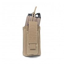 Warrior Single M4 & Pistol Open Magazine Pouch - Coyote