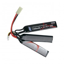 ASG 11.1V 1300mAh 25C Li-Po Battery Triple - Small Tamiya