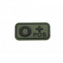 Pitchfork Blood Type O POS Patch - Olive