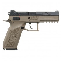 KJ Works CZ P-09 Co2 Blowback Pistol - Tan 1