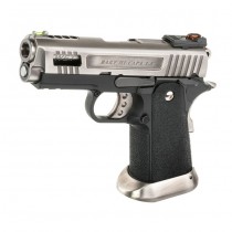 WE Hi-Capa 3.8 Velociraptor Gas Blowback Pistol - Silver 2