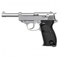 WE P38 L Gas Blowback Pistol - Silver