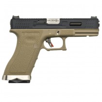 WE G17 T2 Gas Blow Back Pistol - Tan 1