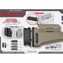 Ares Amoeba STRIKER Tactical Advanced Butt Pad & Cheek Pad - Olive
