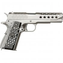 WE 1911 HEX Cut Gas Blow Back Pistol - Silver