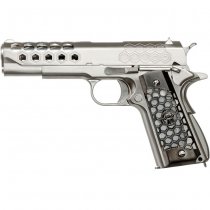 WE 1911 HEX Cut Gas Blow Back Pistol - Silver