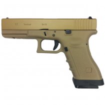 WE G17 V2 Gas Blow Back Pistol - Tan