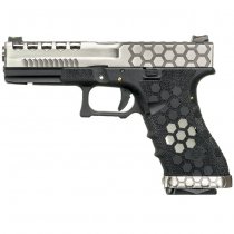 Armorer Works VX0100 HEX Cut Gas Blow Back Pistol - Silver