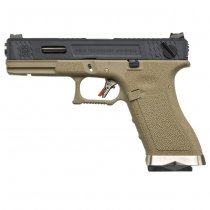 WE G18C T2 Gas Blow Back Pistol - Tan