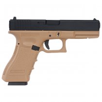 KJ Works KP-17 Gas Blow Back Pistol - Tan