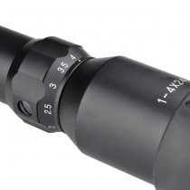 Aim-O 1-4x24 Tactical Scope - Black