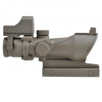 Aim-O ACOG 4x32 Scope & Mini Red Dot - Dark Earth