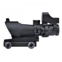 Aim-O ACOG 4x32 Scope Red & Green Reticle & Mini Red Dot - Black