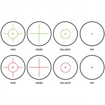 Aim-O Multi Reticle Red & Green Dot - Black