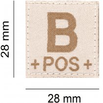 Clawgear B Pos Bloodgroup Patch - Desert