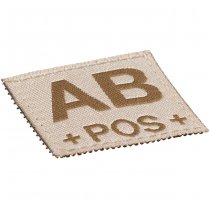 Clawgear AB Pos Bloodgroup Patch - Desert