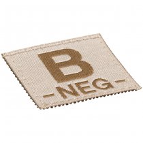 Clawgear B Neg Bloodgroup Patch - Desert